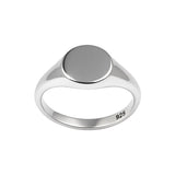 Pierścionek srebrny sygnet geometryczny gładki