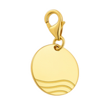 Zawieszka złota charms okrągła z grawerem