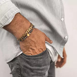 Bransoletka ze stali szlachetnej splot pancerka