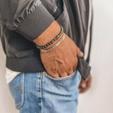 Bransoletka ze stali szlachetnej splot lisi ogon