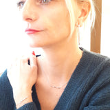 Bransoletka srebrna skręcana pałeczka z cyrkonią