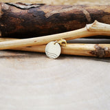 Zawieszka złota charms okrągła z grawerem