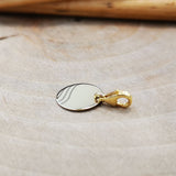 Zawieszka złota charms okrągła z grawerem