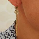 Złote kolczyki łańcuszkowe frędzle