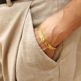 Bransoletka pozłacana potrójny warkocz