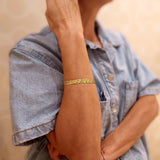 Bransoletka pozłacana potrójny warkocz