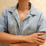 Naszyjnik pozłacany potrójna warkocz