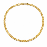 Naszyjnik pozłacany potrójna warkocz