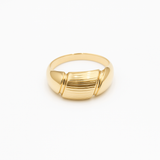 Pierścionek złoty o zaokrąglonej formie