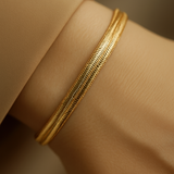 Bransoletka złota siatka gumka