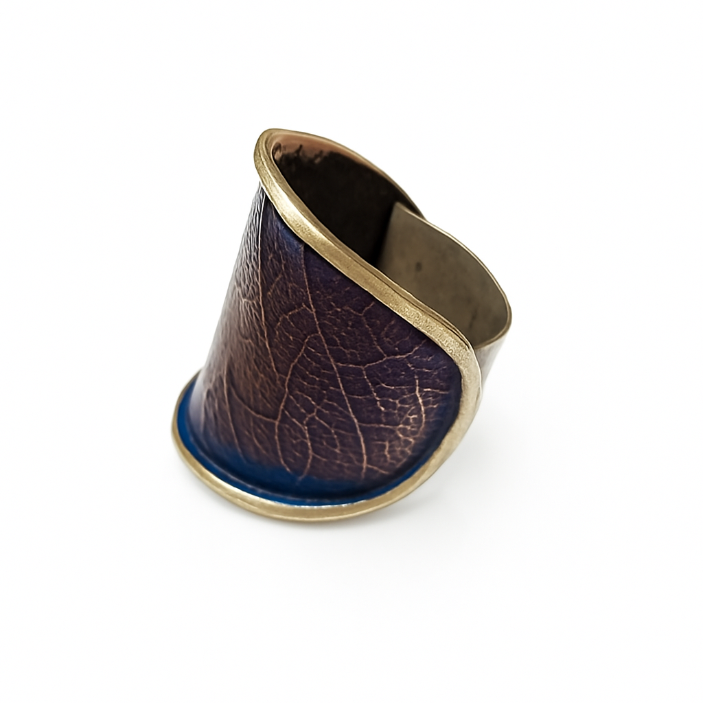 Pierścionek artystyczny liść Dorian Grabowski