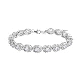 Bransoletka srebrna z błyszczącymi cyrkoniami