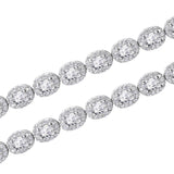 Bransoletka srebrna z błyszczącymi cyrkoniami