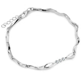 Bransoletka srebrna z trzema cyrkoniami