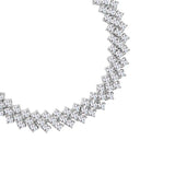 Bransoletka srebrna z potrójnym rzędem cyrkonii