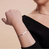 Srebrna bransoletka taśma