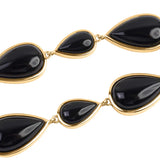 Srebrna pozłacana bransoletka z onyksem