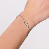 Srebrna bransoletka łańcuszkowa z motywem węża