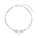 Srebrna bransoletka łańcuszkowa z motywem węża