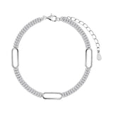 Bransoletka srebrna z cyrkoniami tenisowa