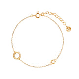 Bransoletka srebrna pozłacana z oponkami