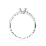Pierścionek zaręczynowy z białego złota z diamentami 0,40 ct