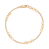 Bransoletka złota splecione serca