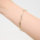 Złota bransoletka z owalnych ogniw