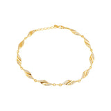 Bransoletka srebrna pozłacana z ogniw z cyrkoniami