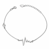 Bransoletka srebrna łańcuszkowa linia życia