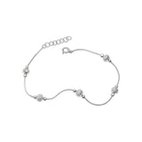 Srebrna bransoletka z fasetowanymi kulkami Olive