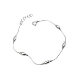 Srebrna bransoletka z owalnymi kulkami Olive