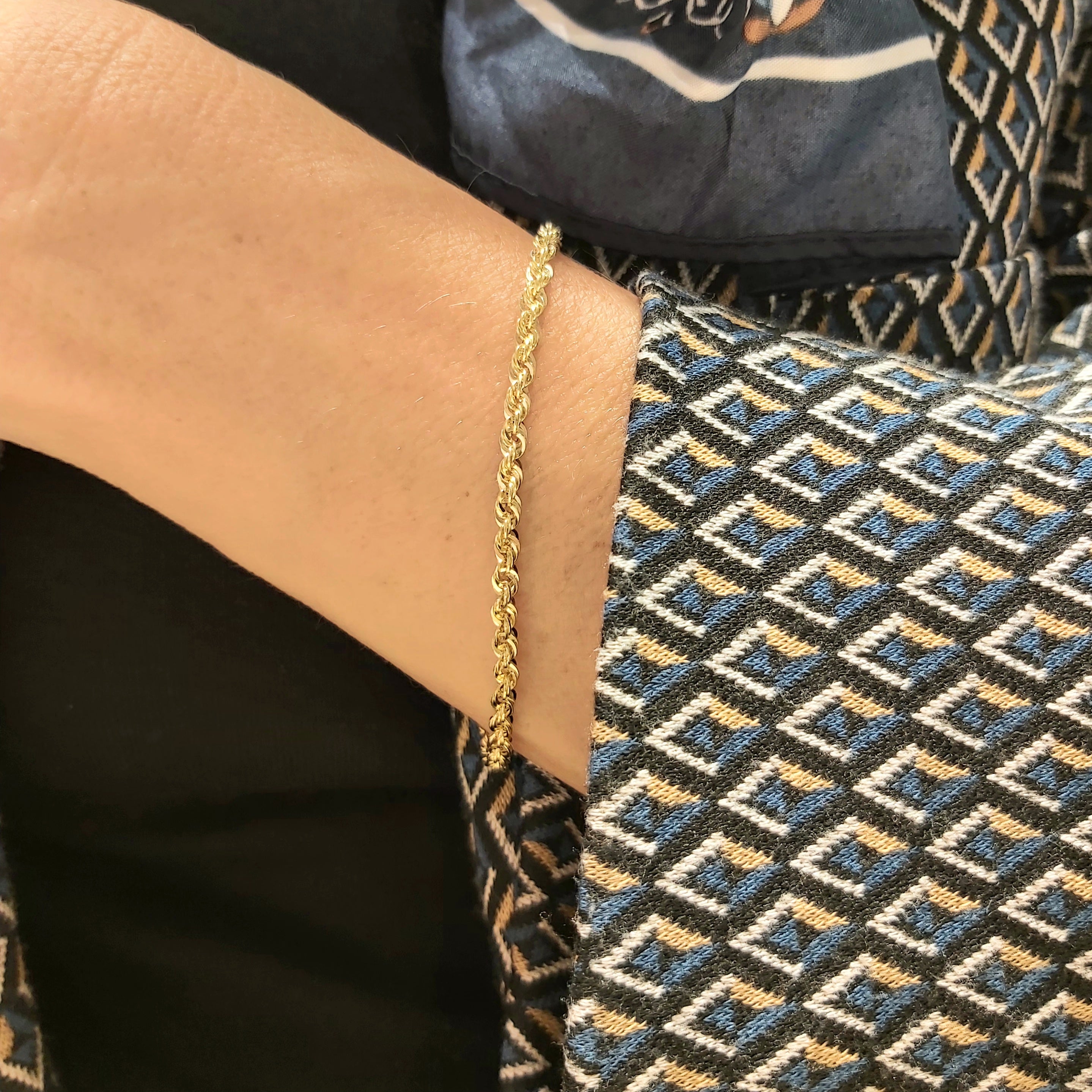 Bransoletka złota skręcana korda