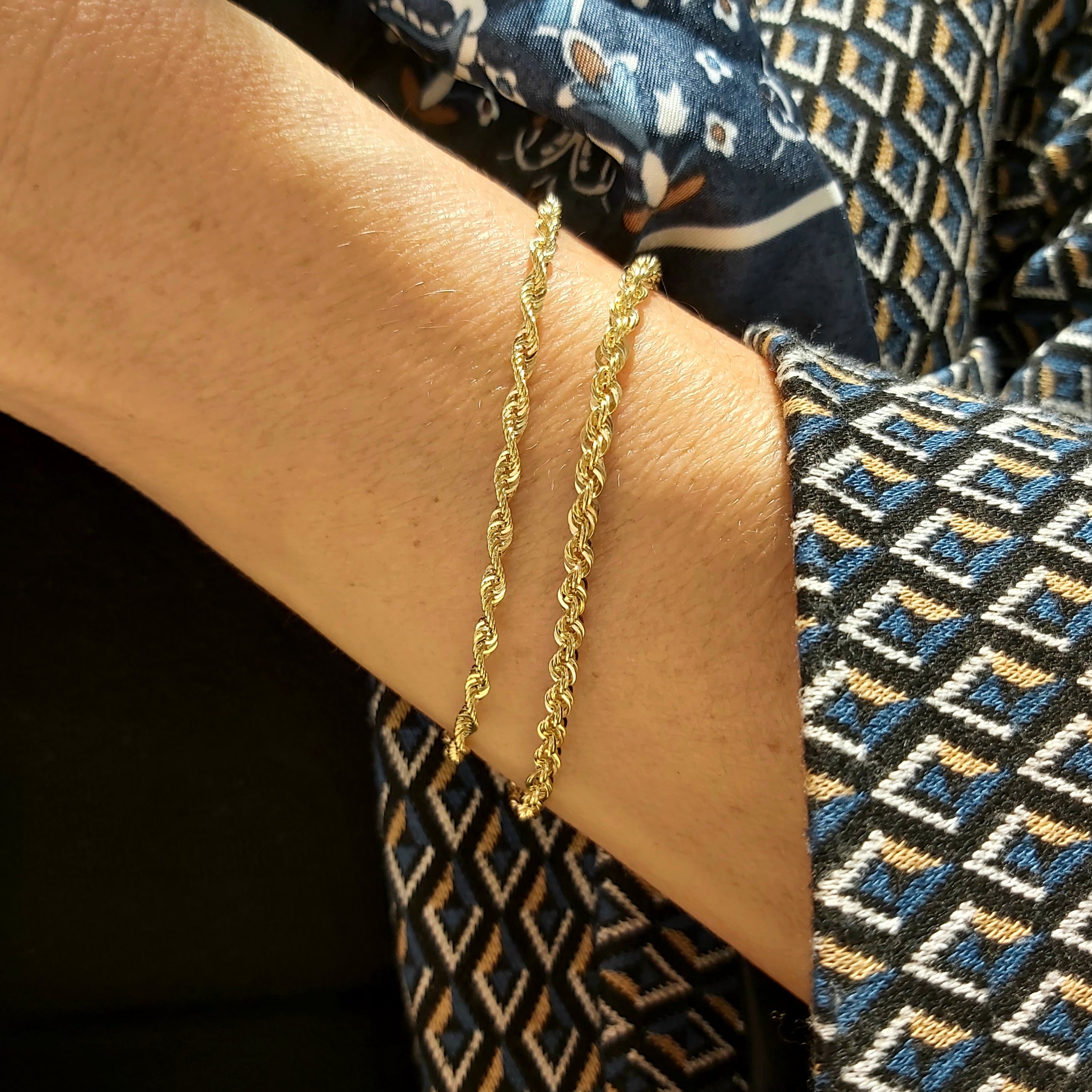 Bransoletka złota skręcana korda