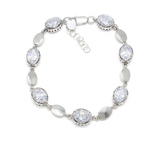 Bransoletka srebrna z dużymi cyrkoniami