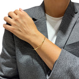 Bransoletka złota sztywna mankietowa gładka 4 mm