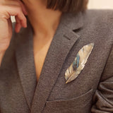 Broszka artystyczna pióro Dorian Grabowski