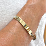 Bransoletka złota zegarkowa z blaszką