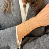 Bransoletka złota na łańcuszku z nieskończonością