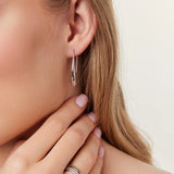 Kolczyki srebrne wiszące z cyrkoniami sople