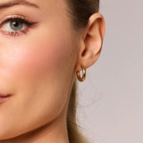 Kolczyki złote dmuchane koła