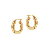 Kolczyki złote dmuchane koła