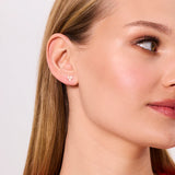 Kolczyki złote z cyrkoniami koniczynki