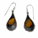 Kolczyki artystyczne z bursztynem Dorian Grabowski