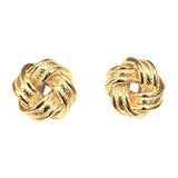 Srebrne pozłacane kolczyki supełki zaplatane