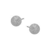 Kolczyki srebrne kulki piaskowane 4 mm