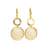 Kolczyki złote wiszące koła