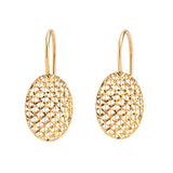 Złote kolczyki duże ażurowe diamentowane