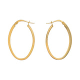 Kolczyki złote koła owalne