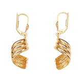 Kolczyki złote skręcane blaszki